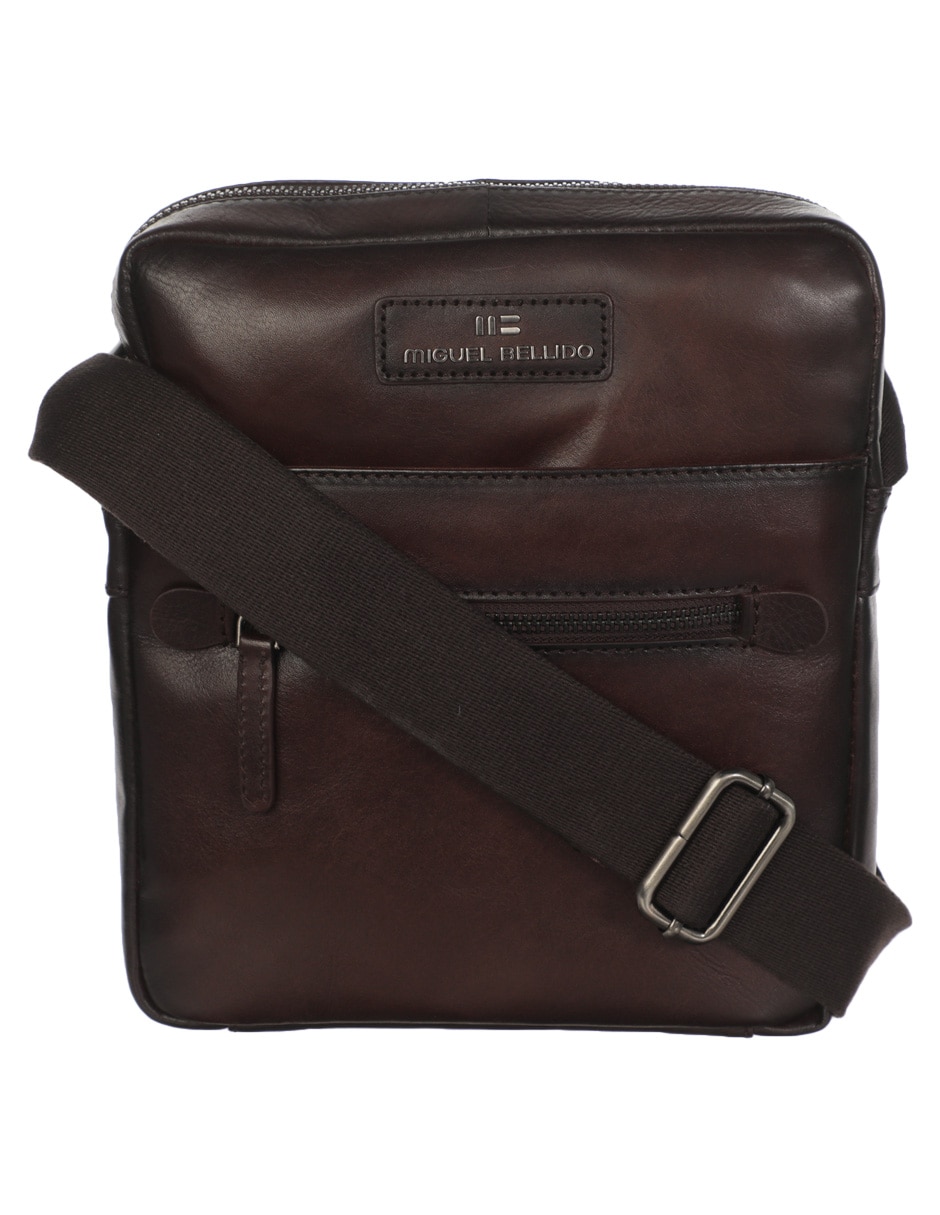 Bolsa messenger de piel para hombre