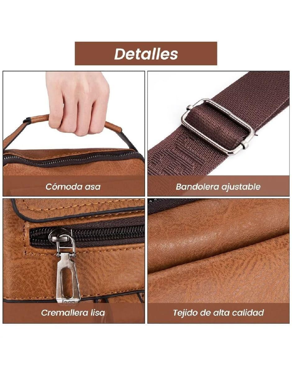 Bolsa bandolera de cuero unisex 2