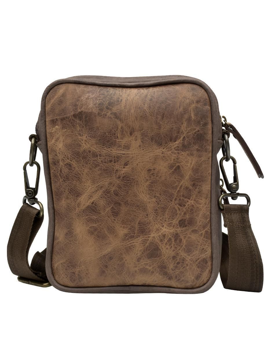 Bolsa messenger de cuero unisex 3