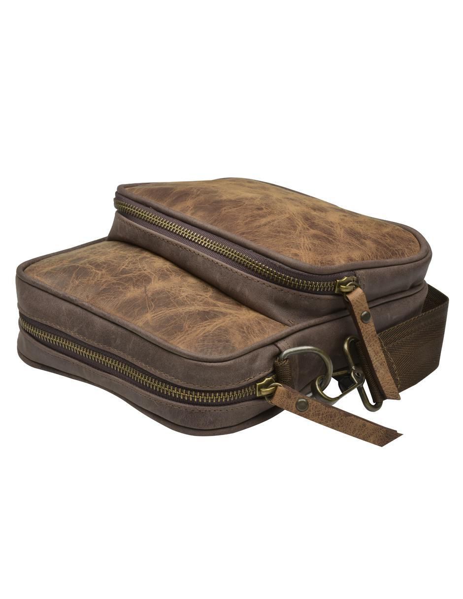Bolsa messenger de cuero unisex 4