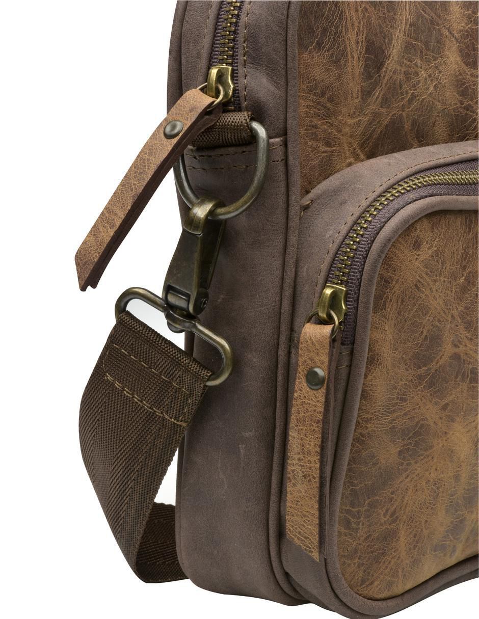 Bolsa messenger de cuero unisex 5