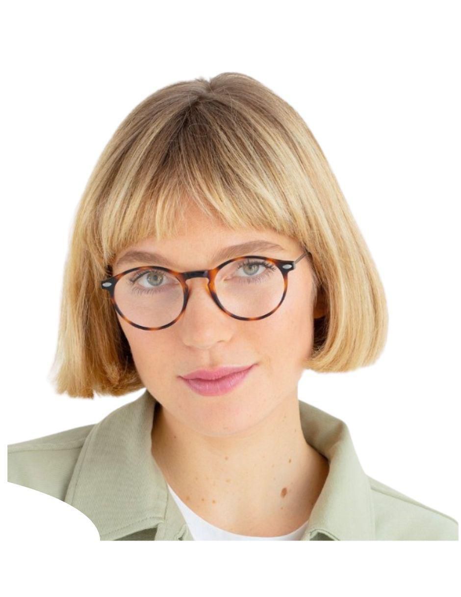 Lentes de lectura Cruz Tortoise circular unisex 6