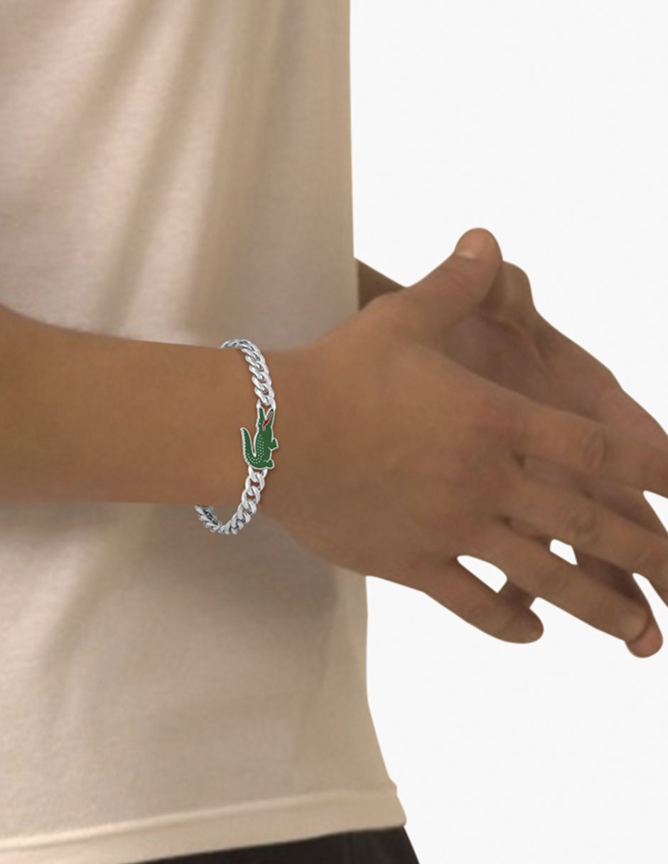 PULSERA LACOSTE 20402, 21 CM, PLATEADO