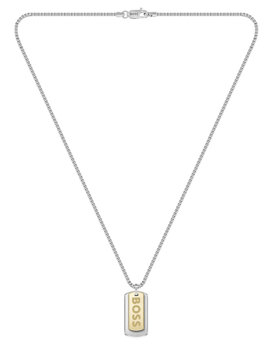 COLLAR HUGO BOSS 1580576 ACE, PLATEADO