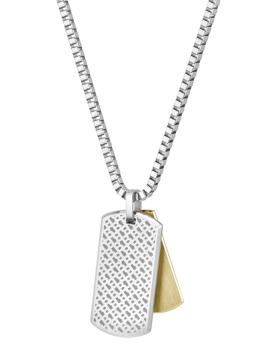 COLLAR HUGO BOSS 1580576 ACE, PLATEADO