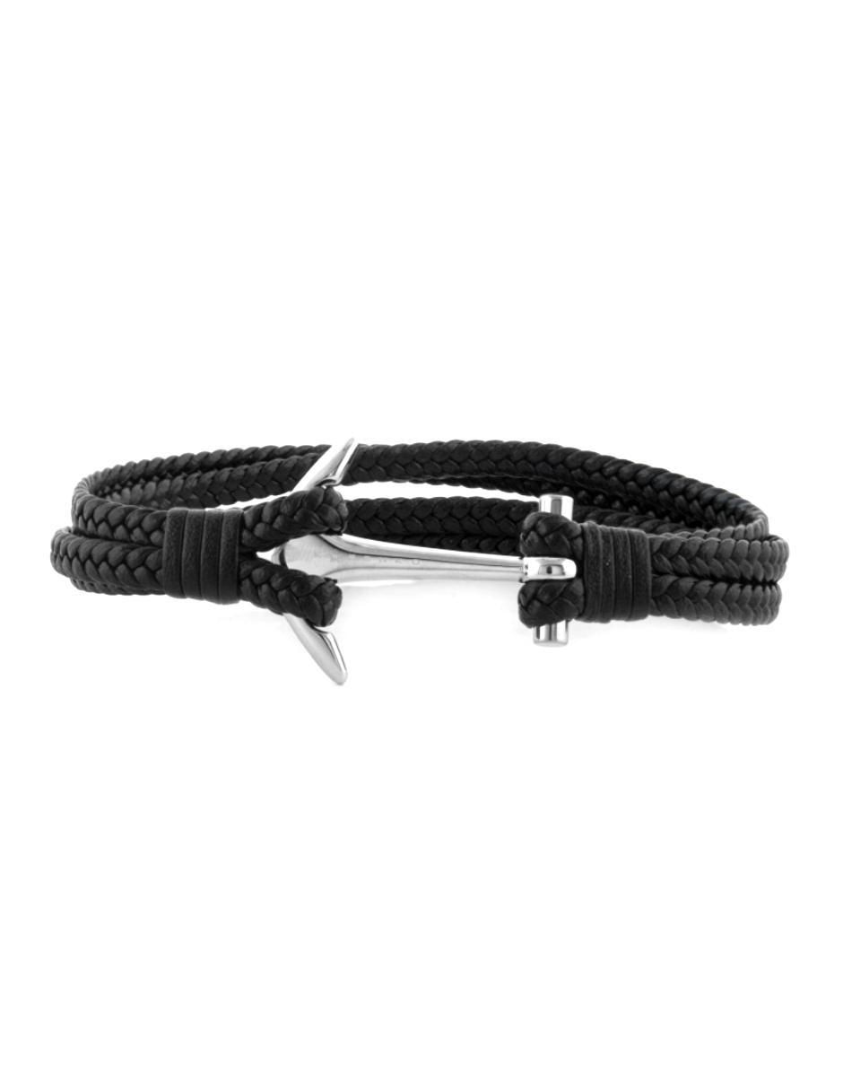 Pulsera kpenko "de" piel sin kilataje ancora reloaled "con acabado" brillante