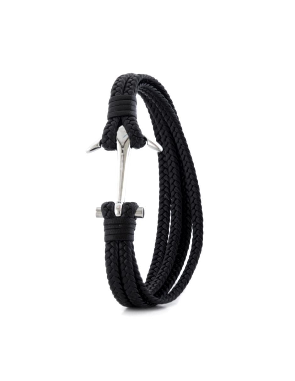 Pulsera kpenko "de" piel sin kilataje ancora reloaled "con acabado" brillante