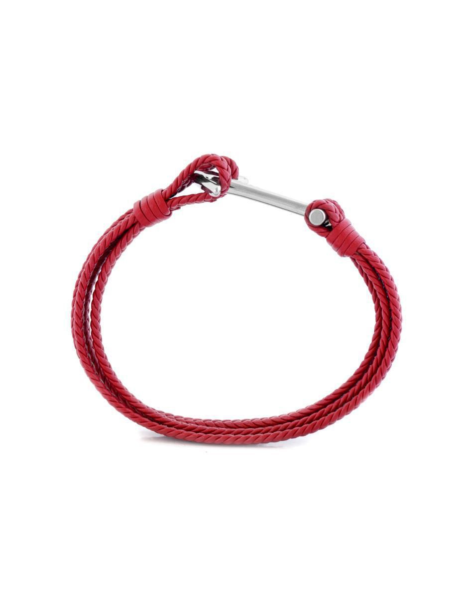 Pulsera kpenko "de" piel sin kilataje ancora reloaled "con acabado" brillante