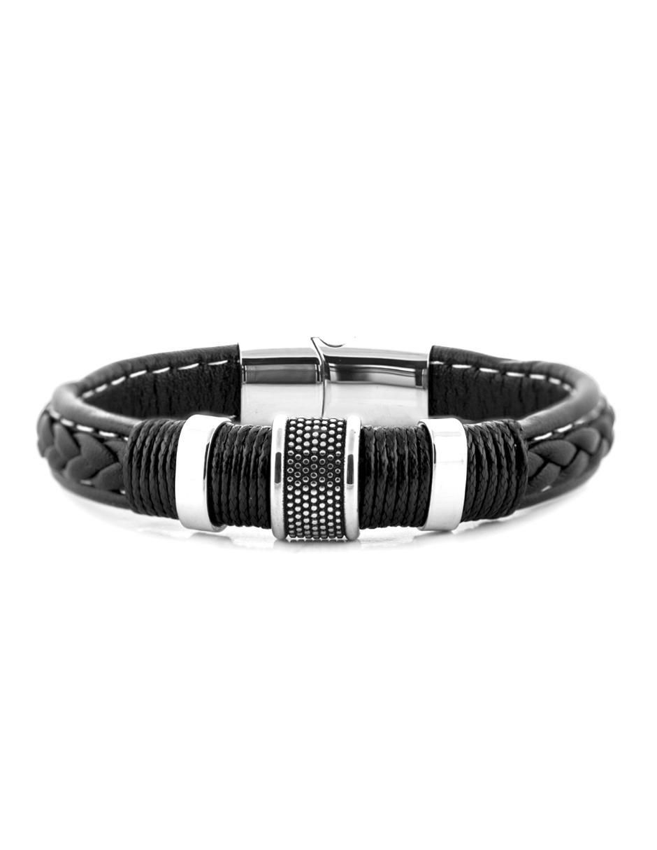 Pulsera Kpenko de piel Vikinga con acabado brillante