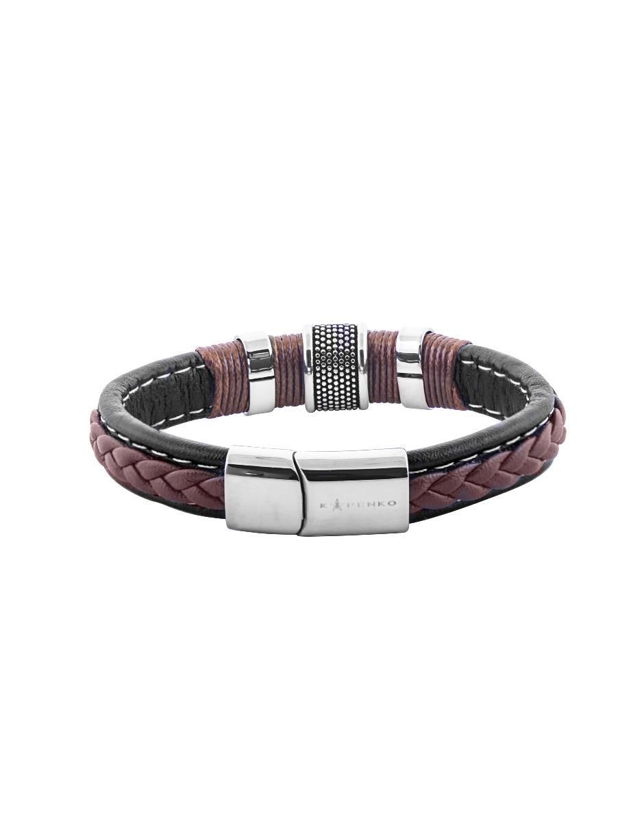 Pulsera de piel Vikinga con acabado brillante 3