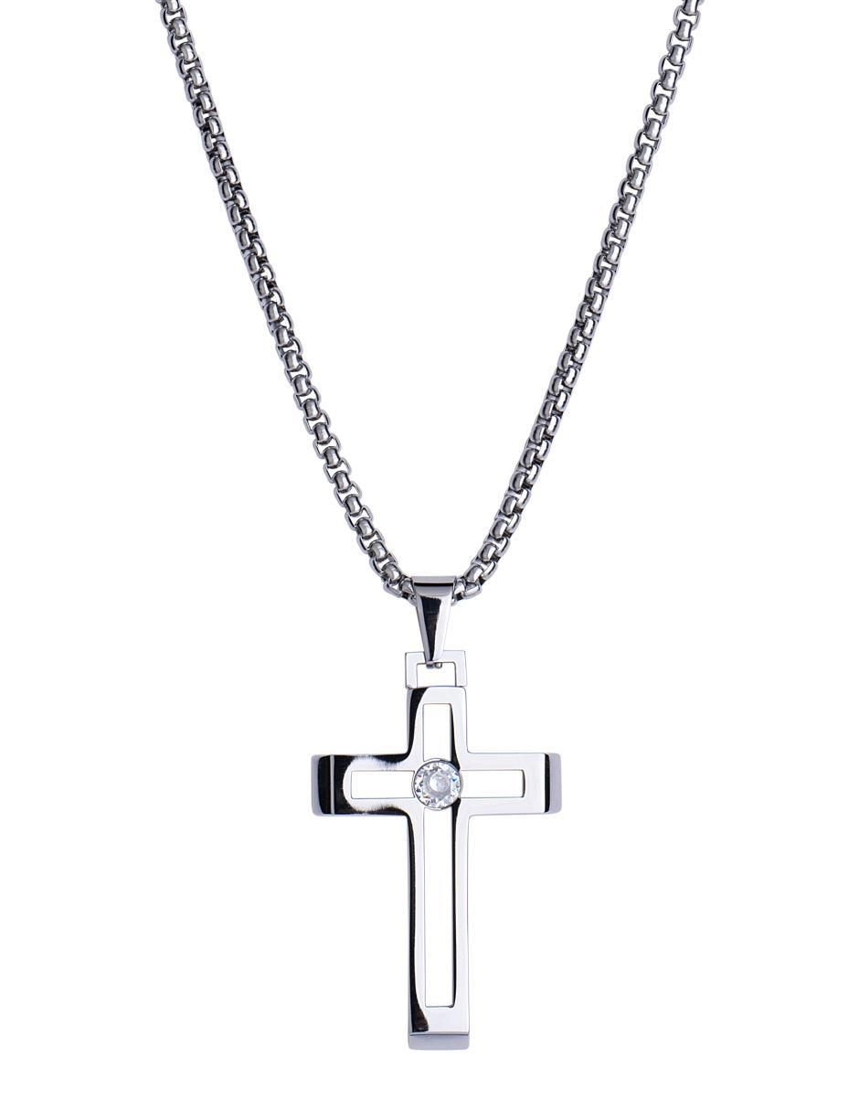 Collar "de (si aplica)" cruz luckman joyería "de" acero inoxidable sin kilataje