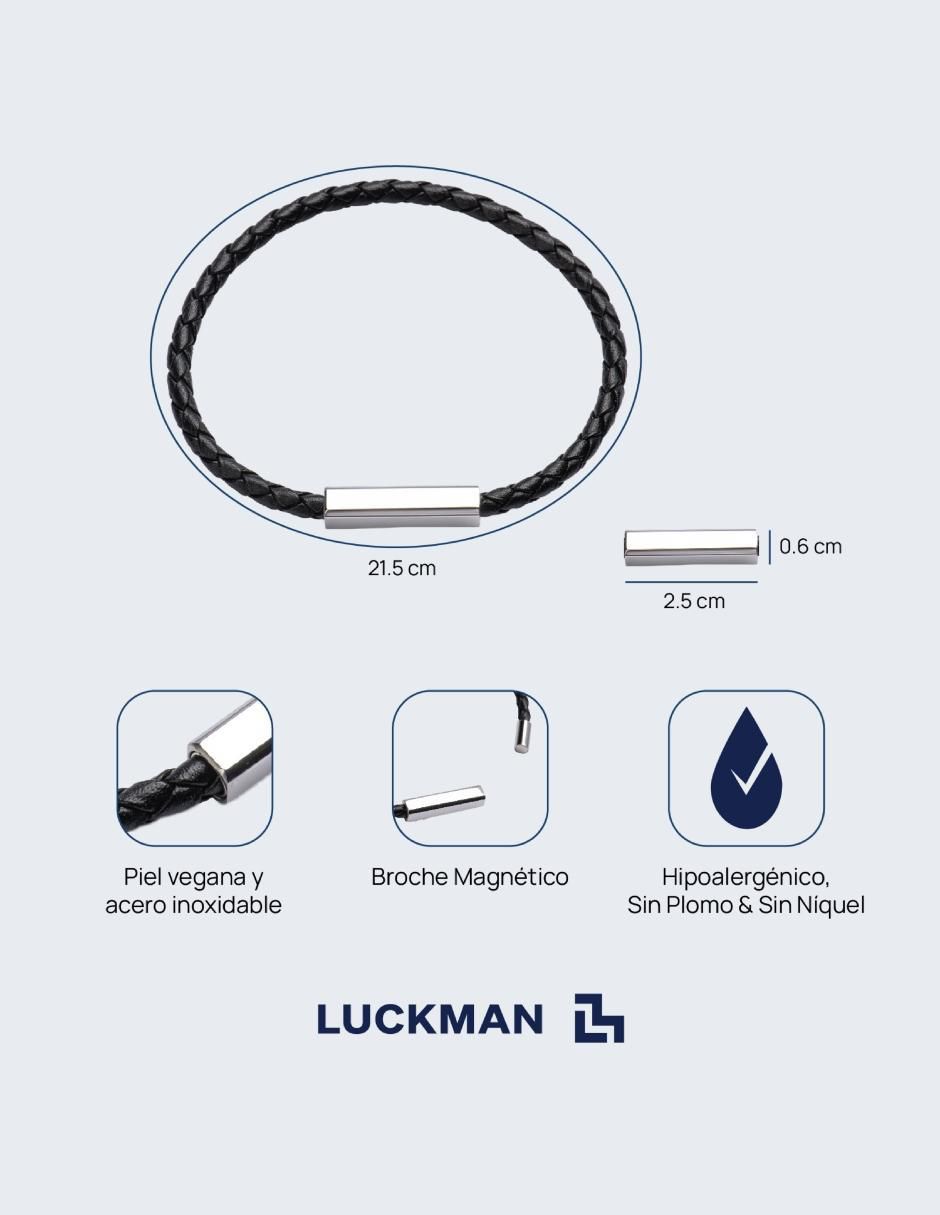 Pulsera luckman "de" imitación piel sin kilataje joyería "con acabado" brillante