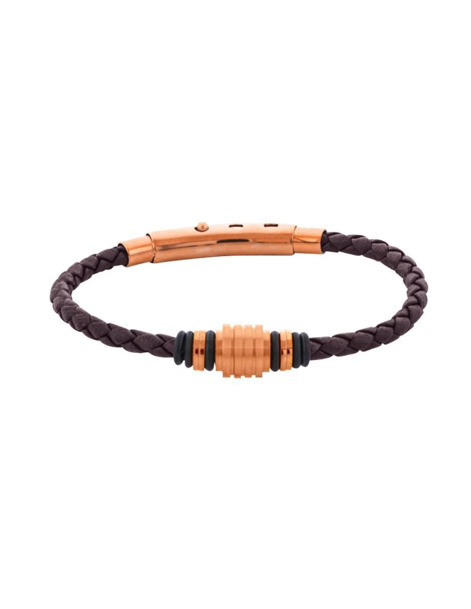 Pulsera 14 K Bullet con acabado baño de oro rosa Pulsera 14 K Bullet con acabado baño de oro rosa