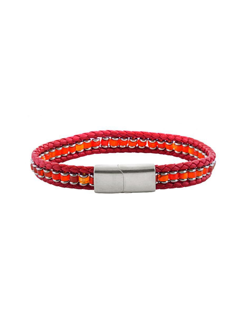 Pulsera kpenko "de" piel sin kilataje elemental "con acabado" brillante