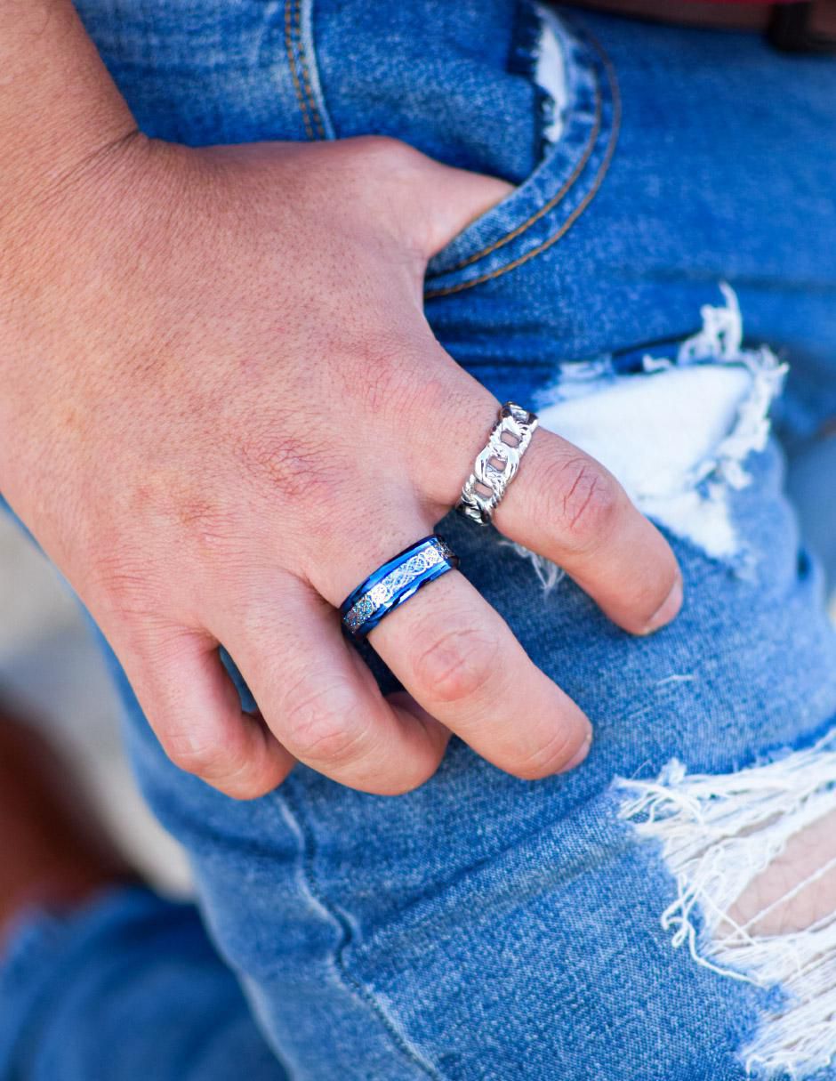 Anillo de cadena Steel Chain brillante 4