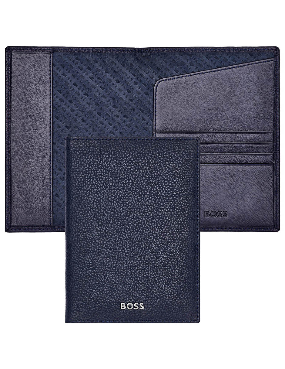 Porta pasaporte Classic Grained de piel