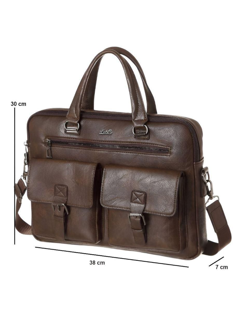 Maletín porta laptop 14 pulgadas de cuero 5