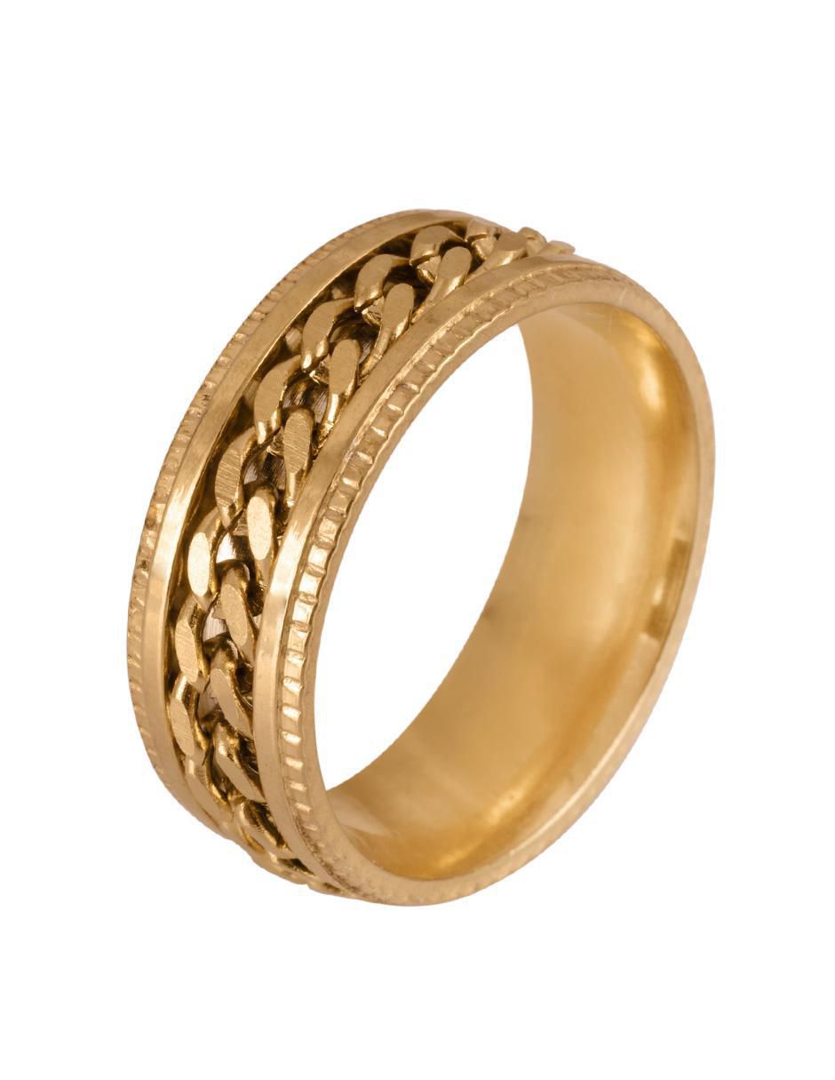 Anillo con acabado baño de oro 2