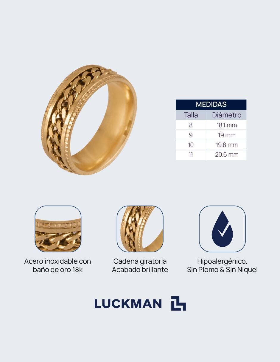 Anillo con acabado baño de oro 4