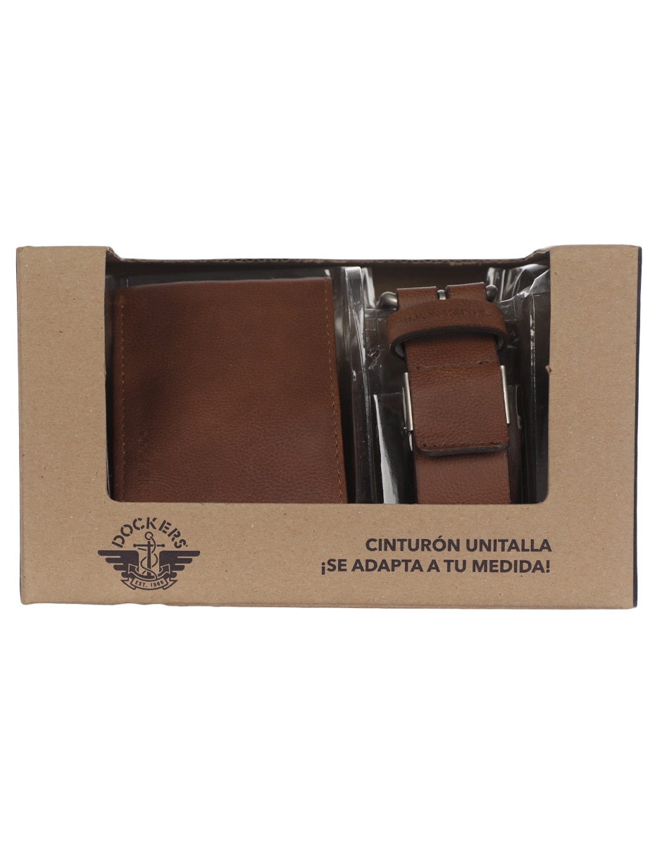 Set cinturón de cuero para hombre 8