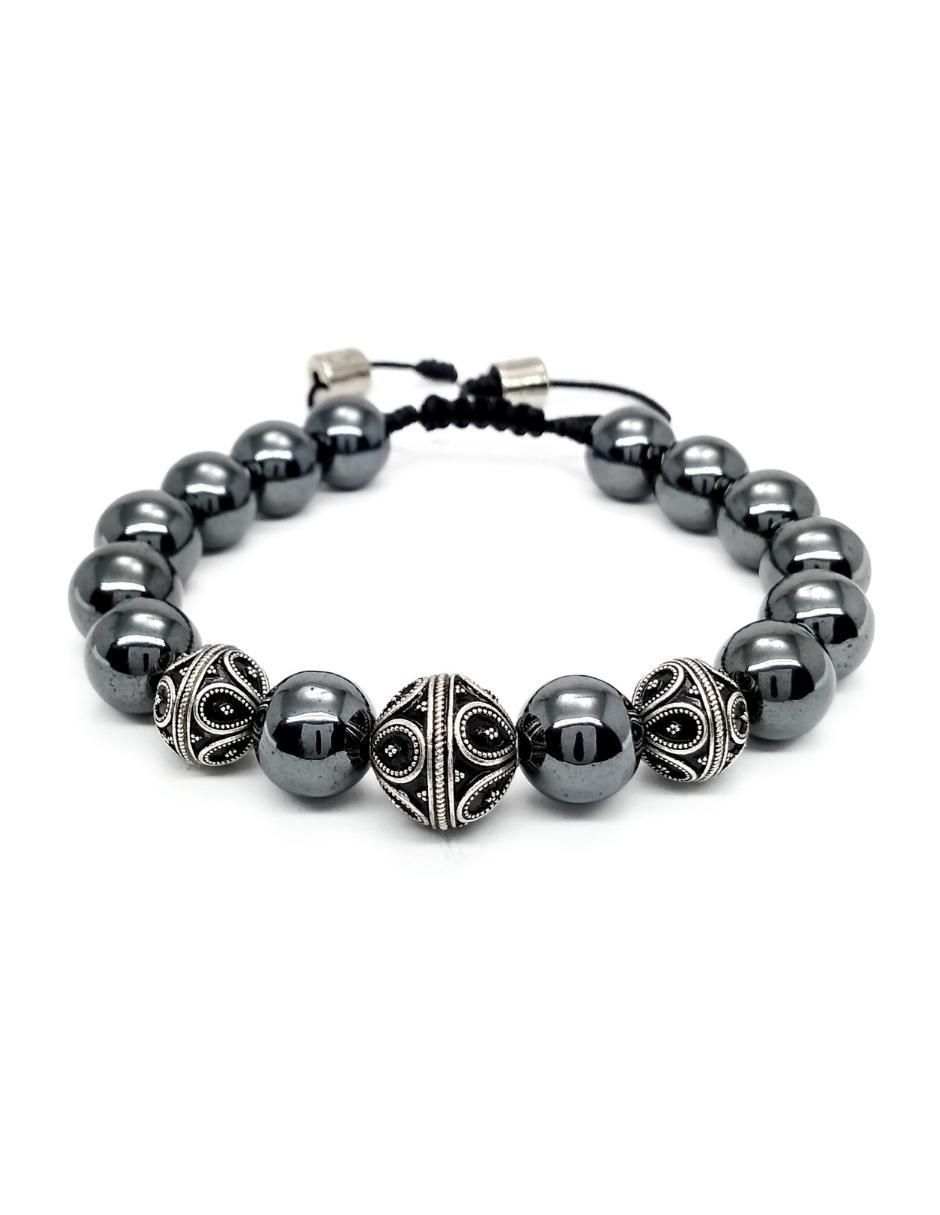 Pulsera de plata P 925 Bloodstone con acabado brillante