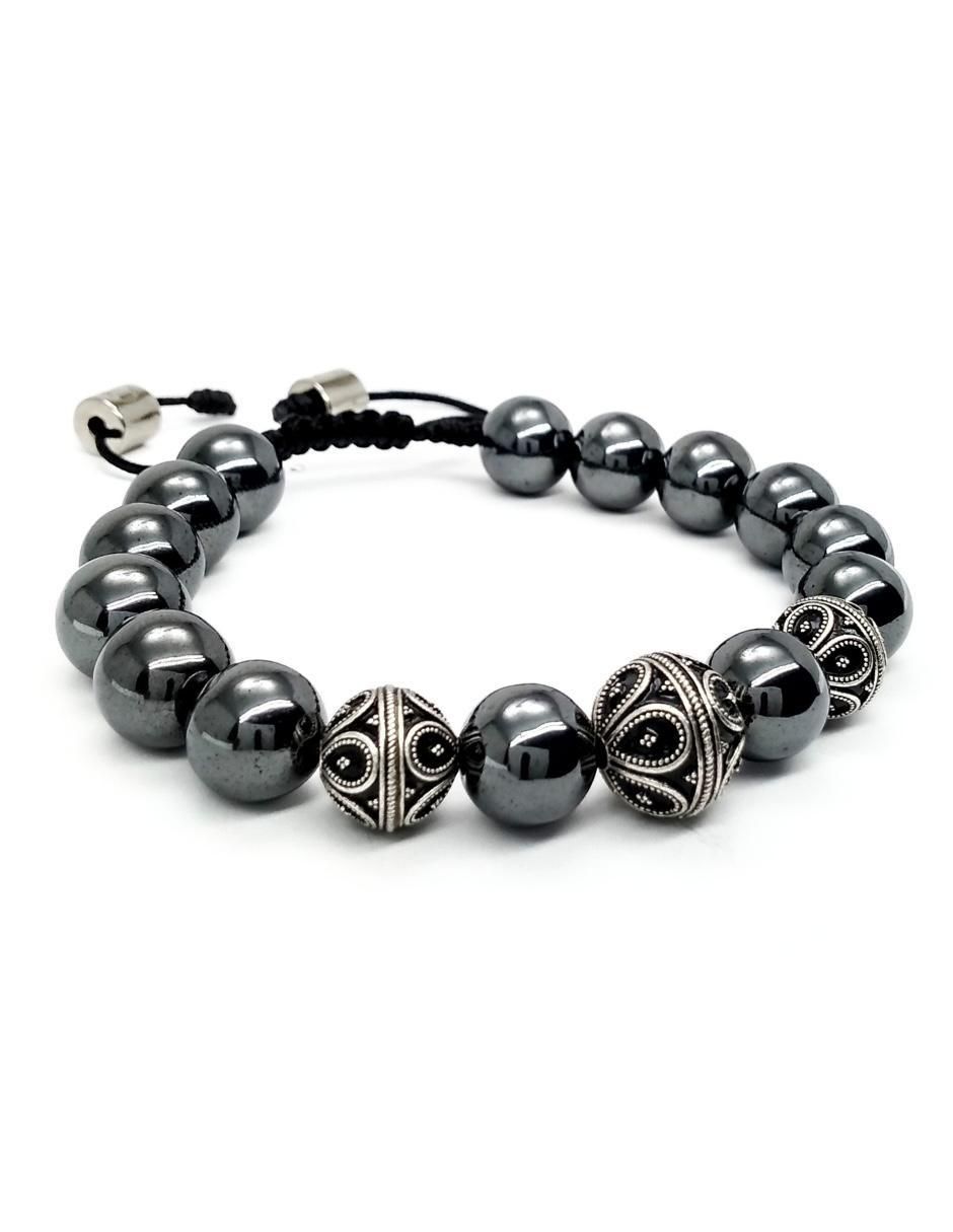 Pulsera de plata P 925 Bloodstone con acabado brillante 2