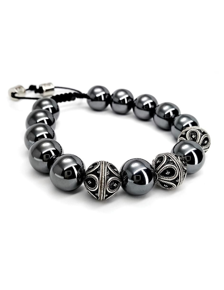 Pulsera de plata P 925 Bloodstone con acabado brillante 2