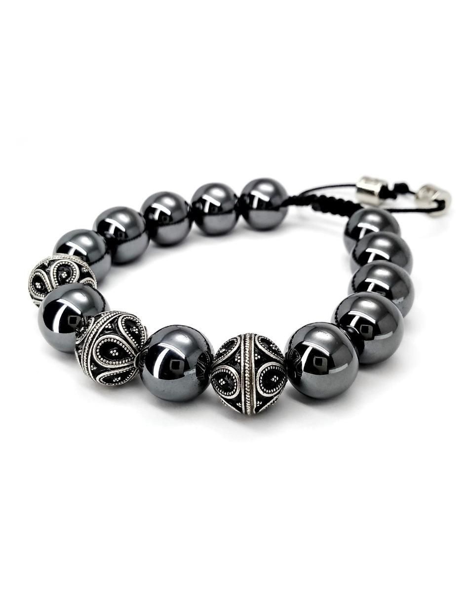 Pulsera de plata P 925 Bloodstone con acabado brillante 3