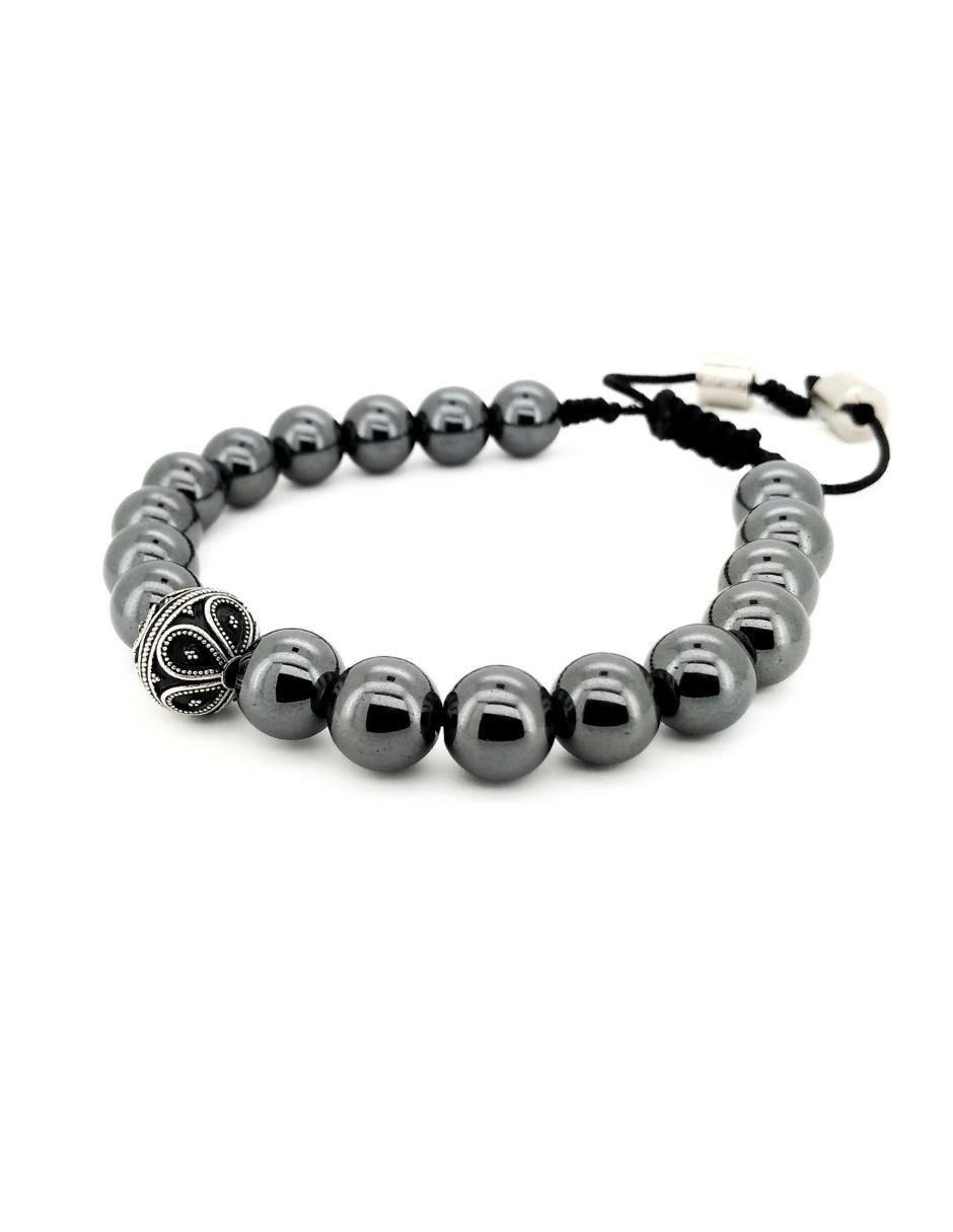 Pulsera de plata P 925 Bloodstone con acabado brillante 2