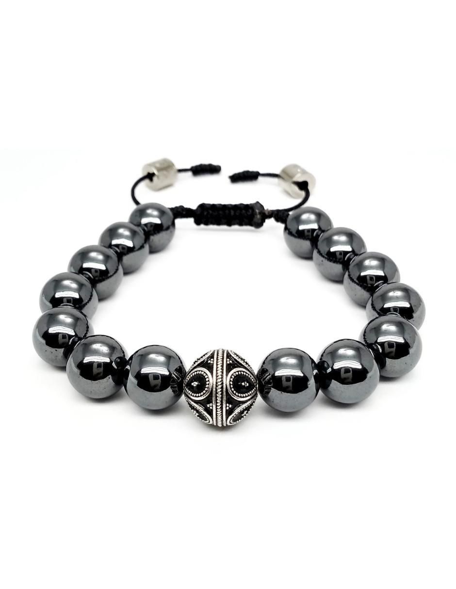 Pulsera de plata P 925 Bloodstone con acabado brillante