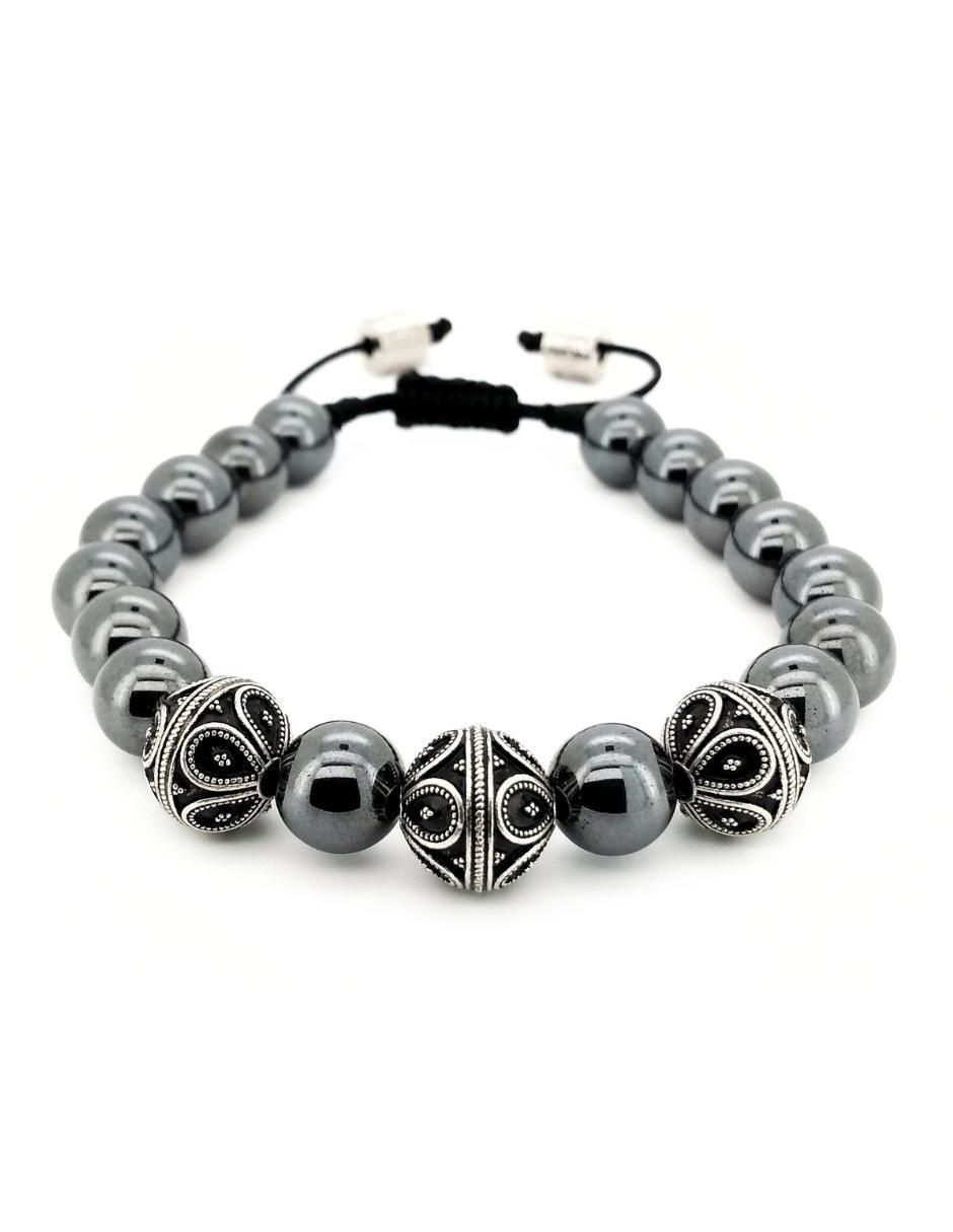 Pulsera de plata P 925 Bloodstone con acabado brillante