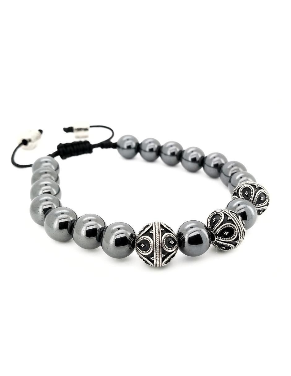 Pulsera de plata P 925 Bloodstone con acabado brillante 2