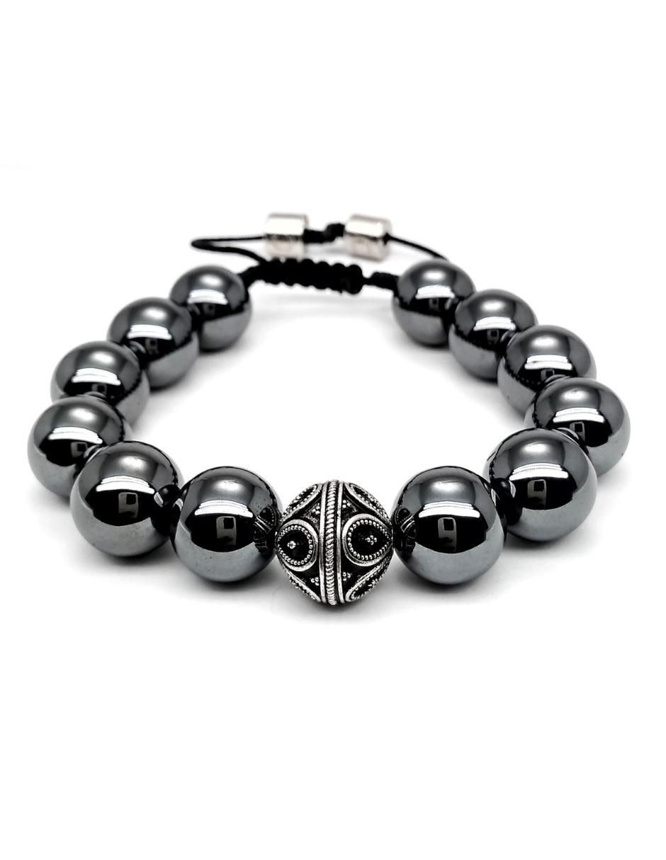 Pulsera de plata P 925 Bloodstone con acabado brillante
