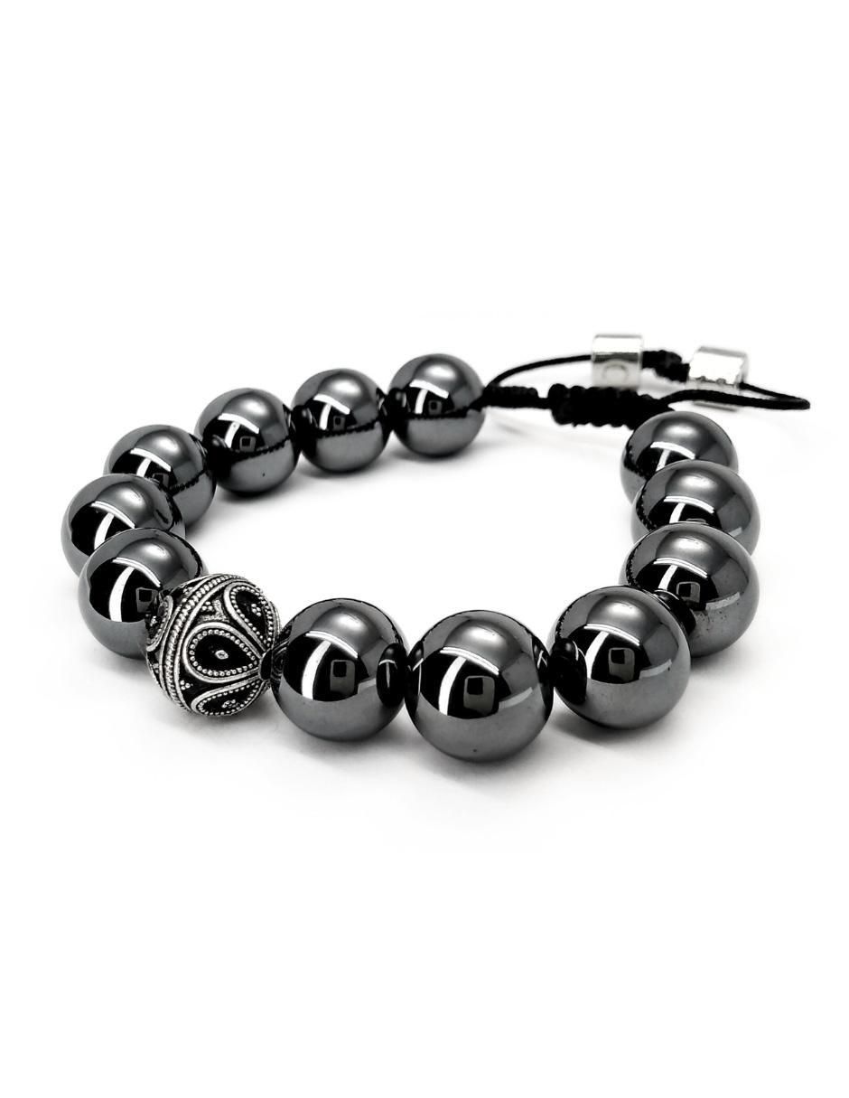 Pulsera de plata P 925 Bloodstone con acabado brillante 3