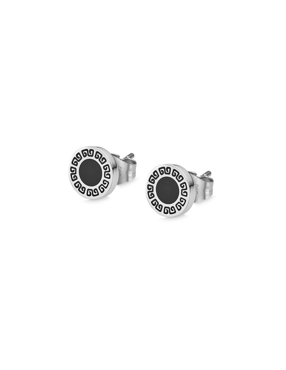 Aretes redondos Men con acabado brillante