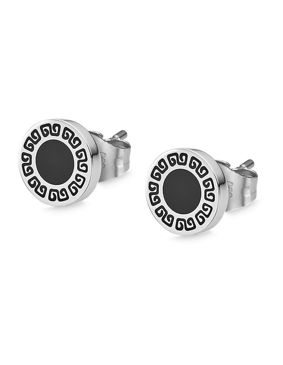 Aretes redondos Men con acabado brillante 2