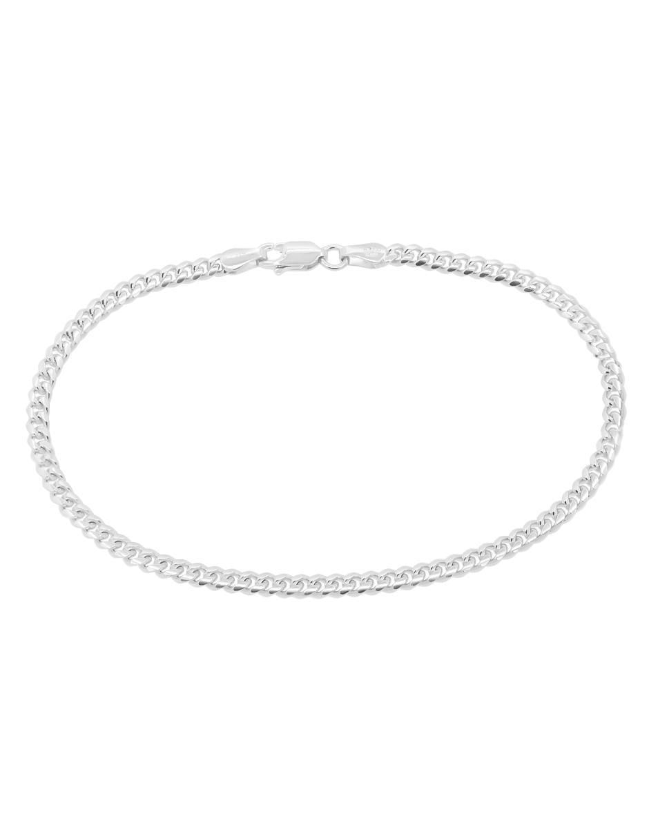 Pulsera de plata P 925 Italiana con acabado baño rodio Pulsera de plata P 925 Italiana con acabado baño rodio