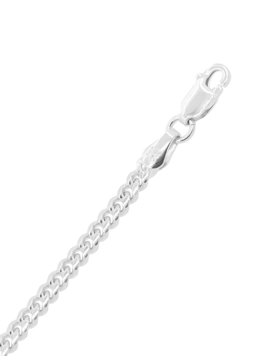 Pulsera de plata P 925 Italiana con acabado baño rodio 4