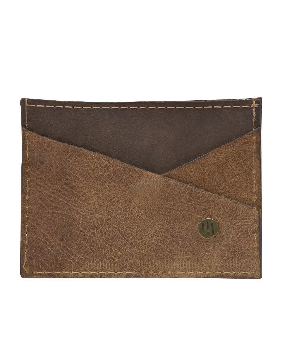 Tarjetero de piel unisex