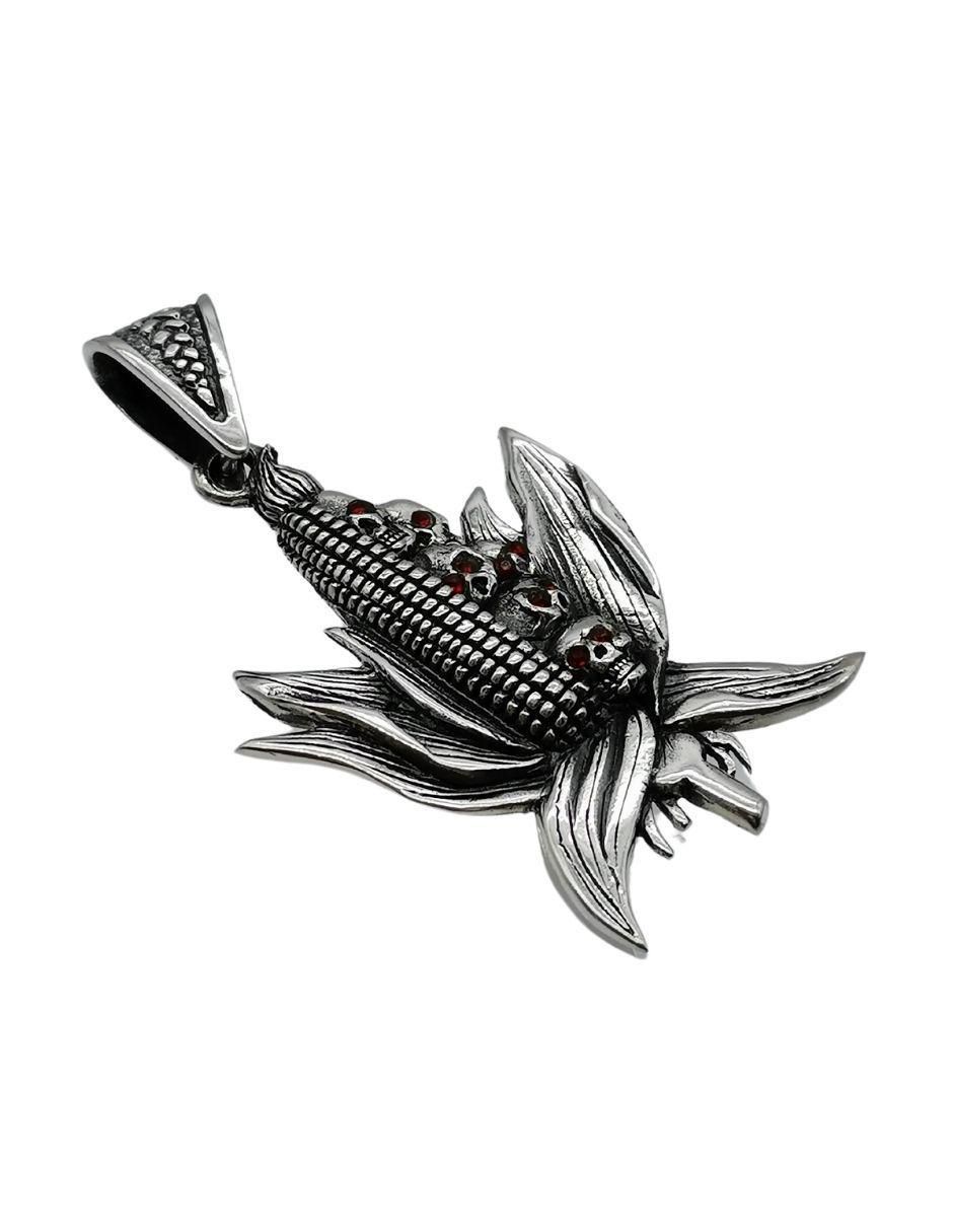 Dije maíz con cráneos de plata P 925 3