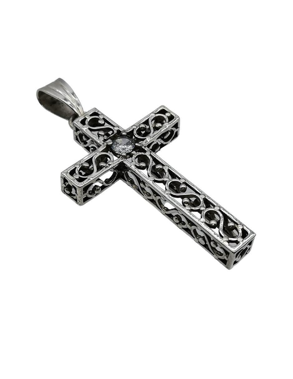 Dije de cruz de plata P 925 3