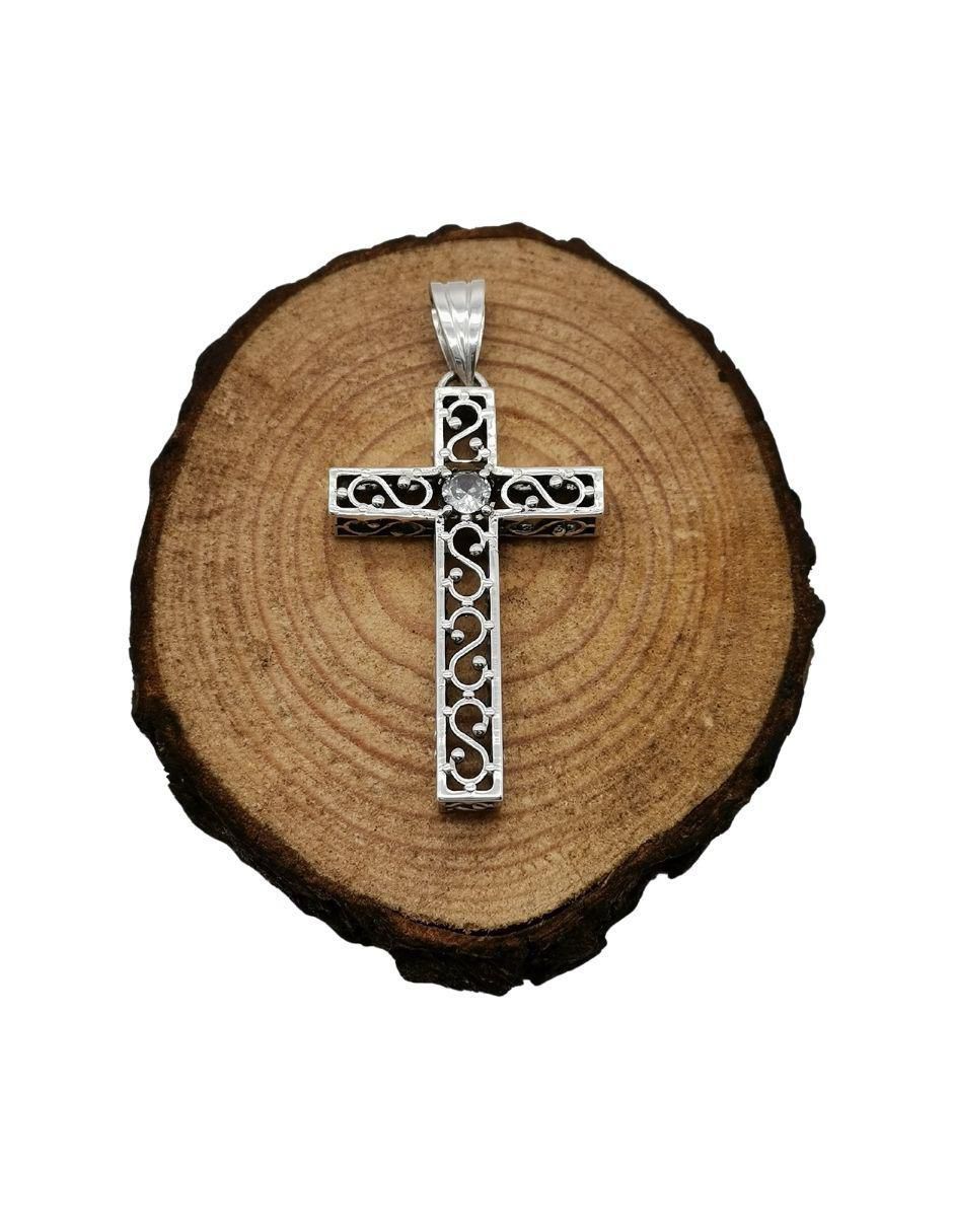 Dije de cruz de plata P 925 4