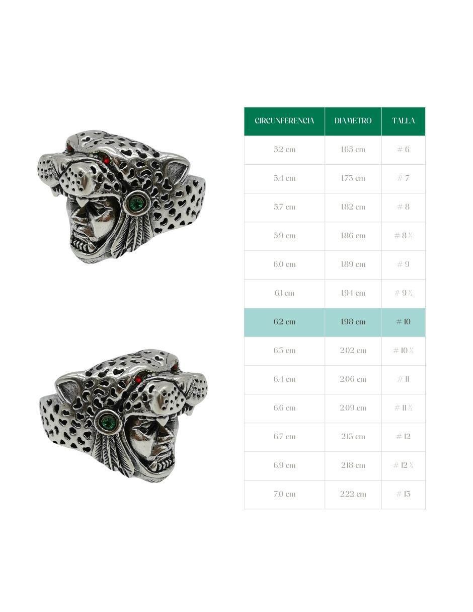 Anillo de guerrero jaguar Guerreo Jaguar P 925 de plata pulido 5