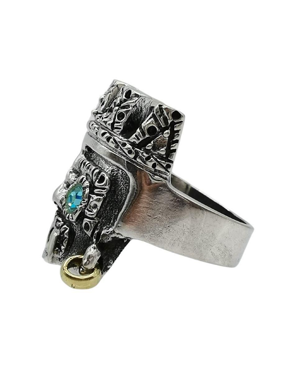 Anillo rectangular Tlaloc con Aretes P 925 de plata pulido 3