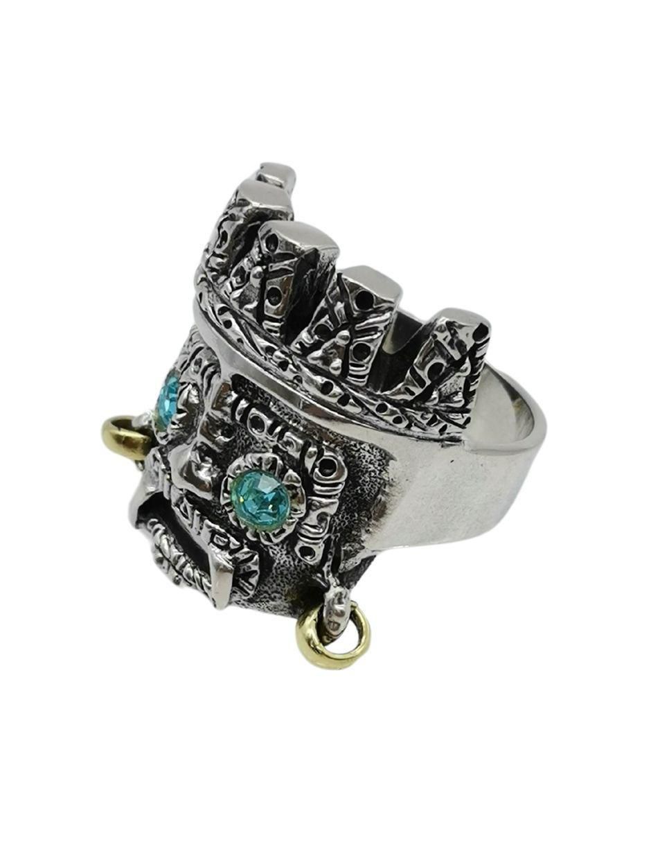 Anillo rectangular Tlaloc con Aretes P 925 de plata pulido 4