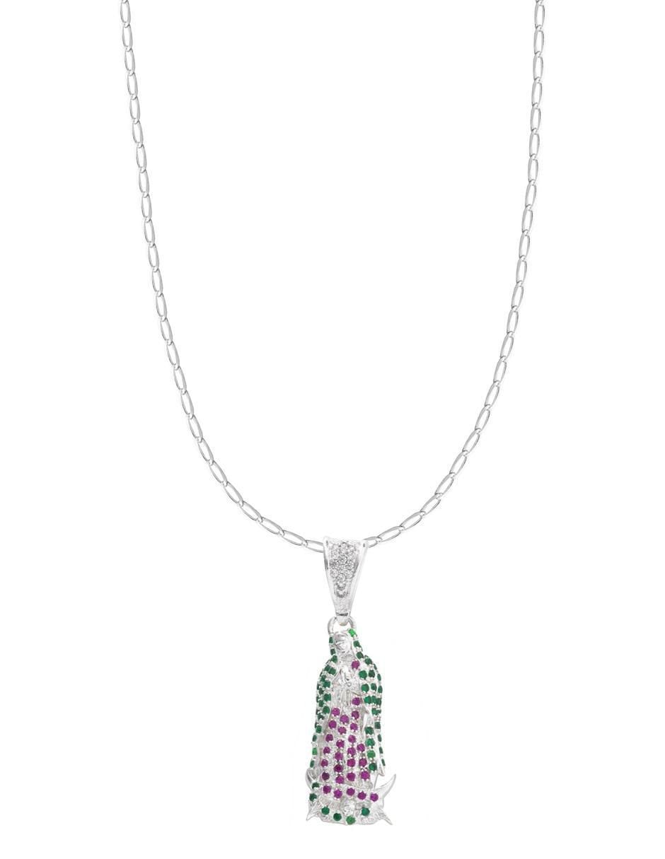 Collar virgen de guadalupe de plata P 925 2