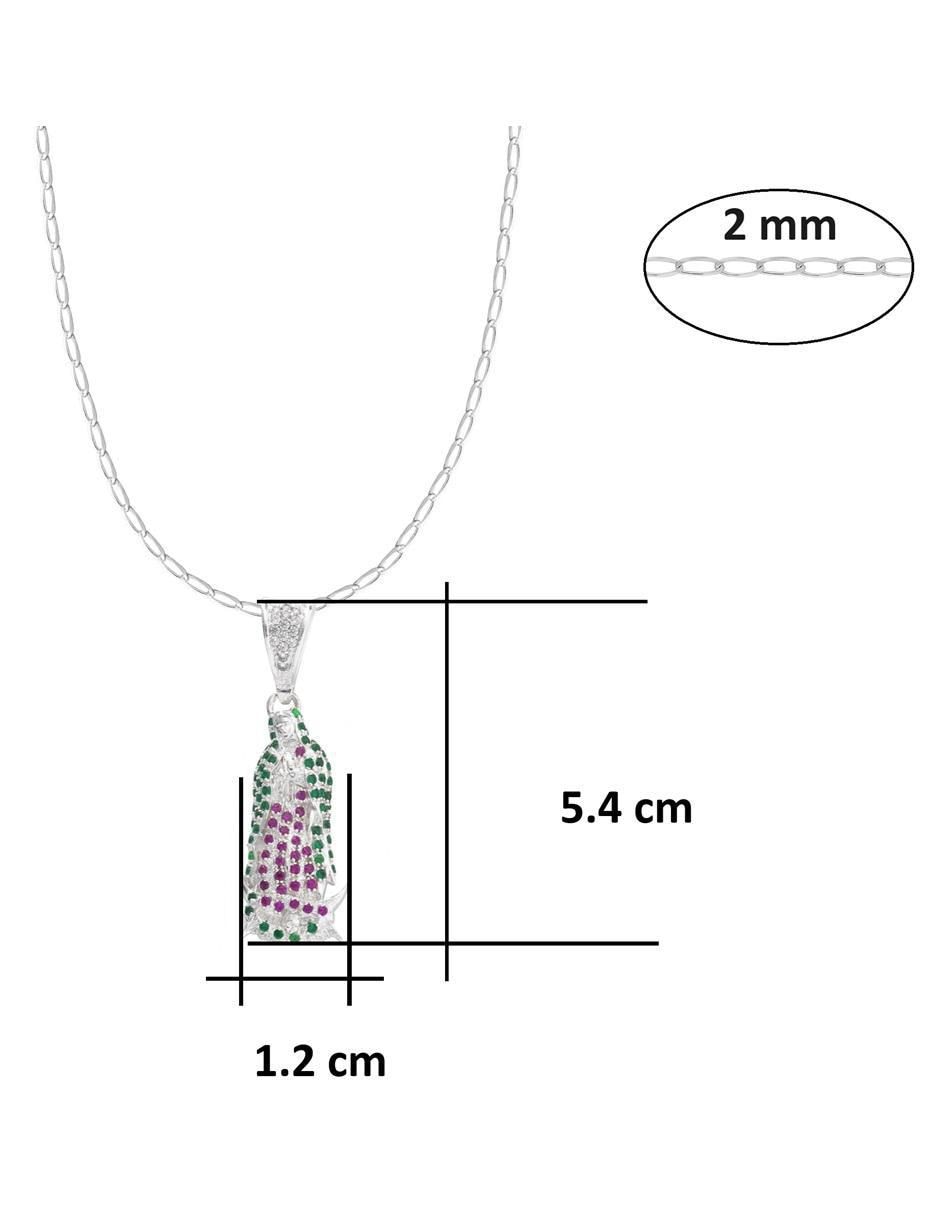 Collar virgen de guadalupe de plata P 925 5