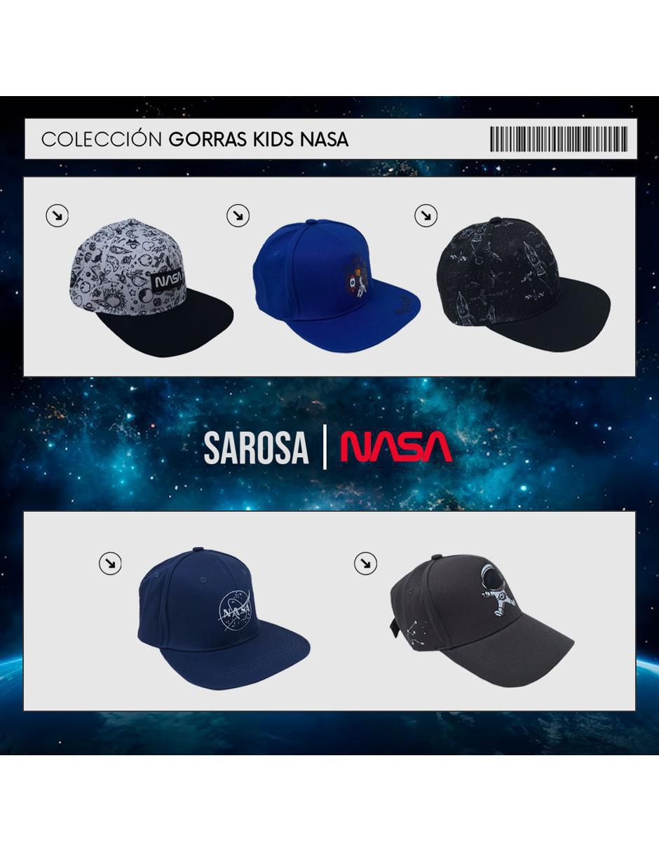 Gorra visera plana broche casual Nasa para hombre 7