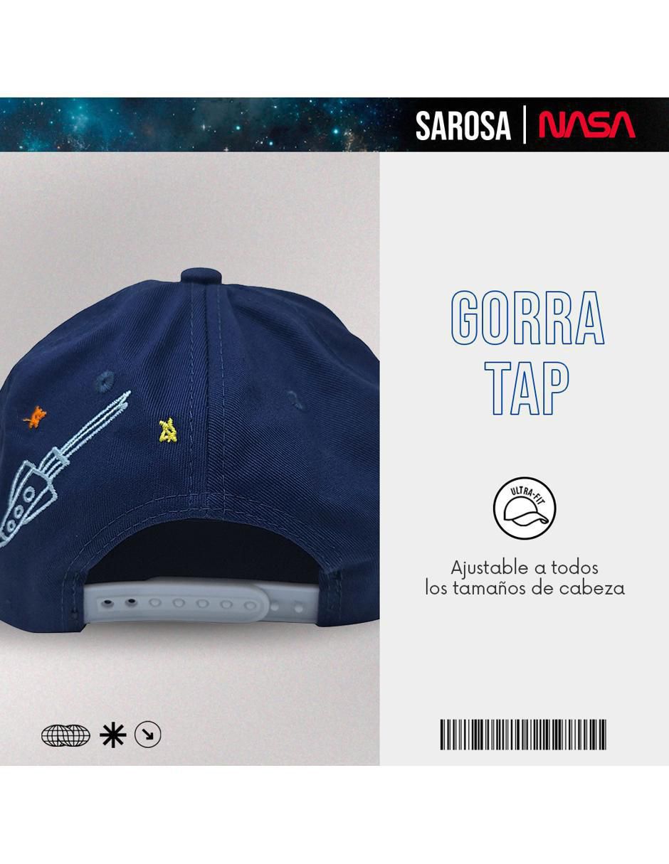Gorra visera plana broche casual Nasa para hombre 3