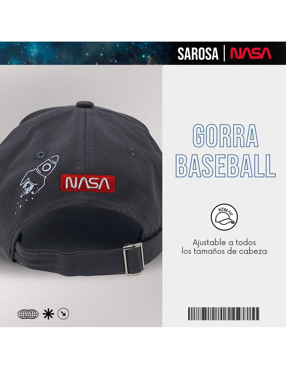 Gorra visera curva casual sarosa nasa nasa sin equipo "para" (si aplica) hombre